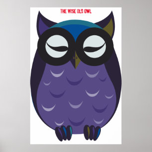 Affiche Hibou Sage