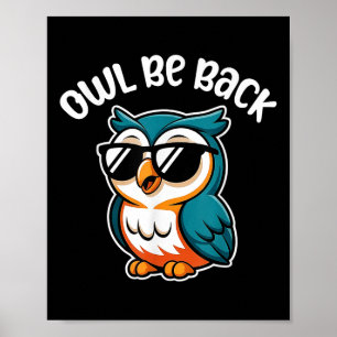 Affiche Hibou sera de retour – Enfants de hibou drôle 