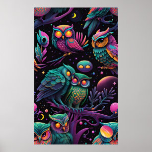 Affiche Hiboux de même plumage