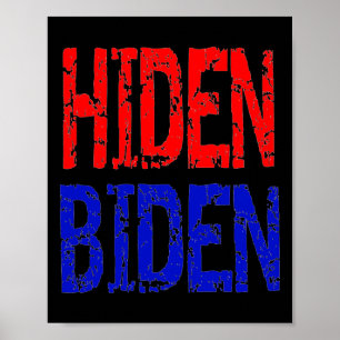 Affiche Hiden Biden Joe endormi Drôle Pro-trump Anti-biden