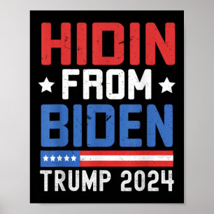 Affiche Hidin De Biden Enfants Hommes Trump 2024 Drôle Ant