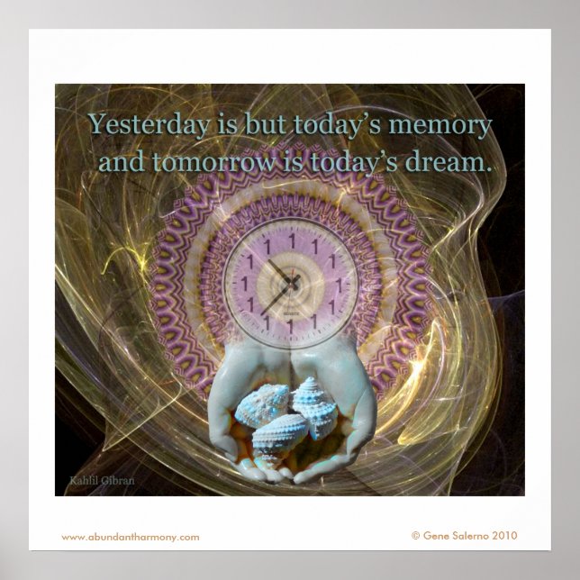 Affiche Hier n'est que la mémoire d'aujourd'hui... (Devant)