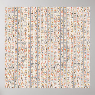 Affiche hiéroglyphes de l'ancienne égypte motif histo