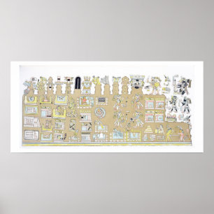 Affiche Hiéroglyphes mexicains, de 'DES Cordillieres de