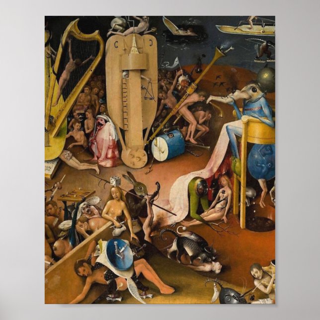 Affiche Hieronymus Bosch-Le Jardin de l'Enfer (Devant)