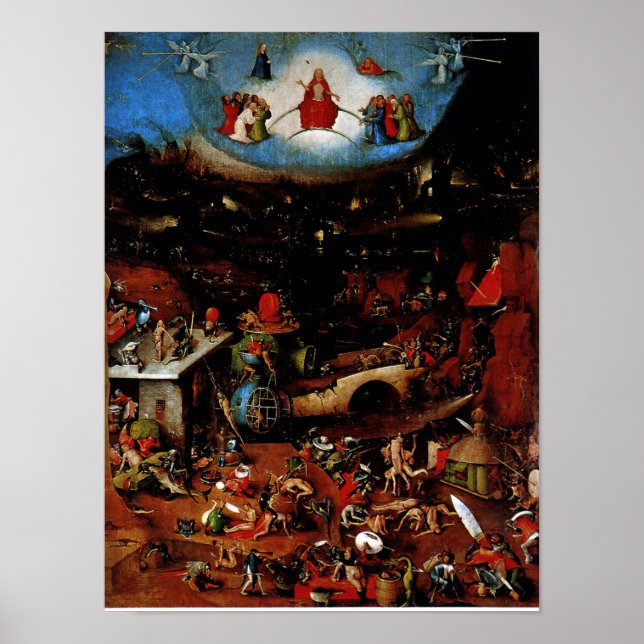 Affiche Hieronymus Bosch Le jugement Dernier (Devant)