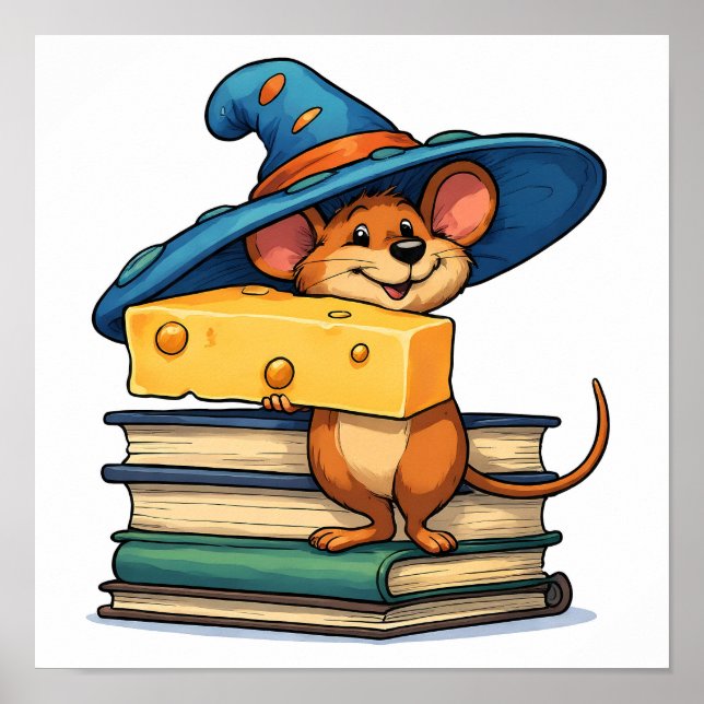 Affiche High-Contrast Pop Art: Mirthful Mouse (Devant)