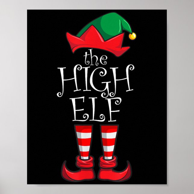Affiche High Elf Matching Famille de fête de Noël Pyjama H (Devant)