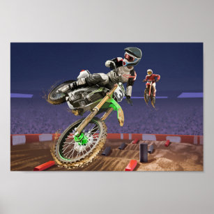 Affiche High flying motocross race for the win