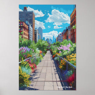 Affiche High Park New York USA Vintage voyage