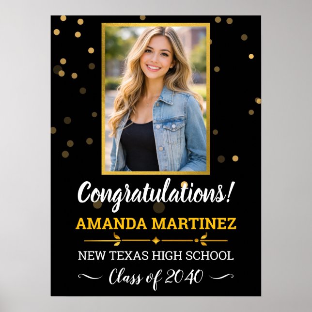 Affiche High School Graduate Photo Graduation (Devant)