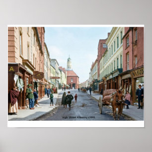 Affiche High Street Kilkenny c1895 Irlande