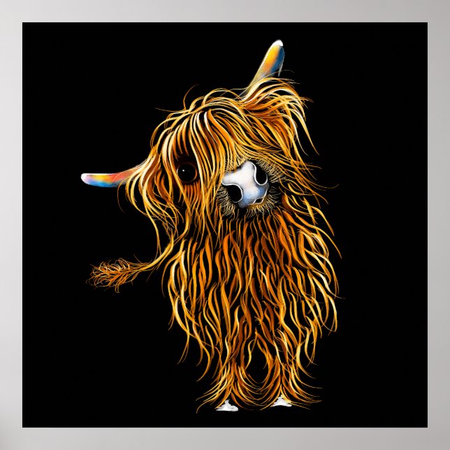 Affiche HiGHLaND CoW PRiNT "CoooWeee" BY SHiRLeY MacARTHuR (Devant)