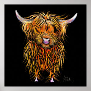 Affiche HiGHLaND CoW PRiNT SCoTTiSH ' HuMPHReY ' PAR SHiRL