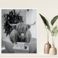 Highland Vache Baignoire Blanc noir