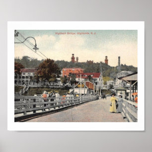 Affiche Highlands NJ Bridge Vintage inspiré