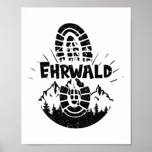 Affiche Hiker Ehrwald Tyrol Autriche Vacances