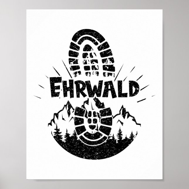 Affiche Hiker Ehrwald Tyrol Autriche Vacances (Devant)