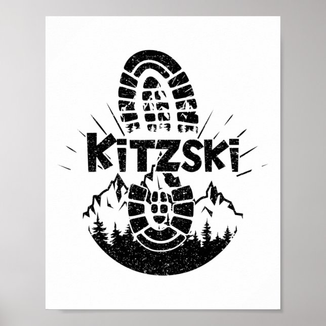Affiche Hiker Kitzski Tyrol Autriche Vacances (Devant)