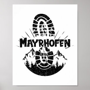 Affiche Hiker Mayrhofen Tyrol Autriche Vacances