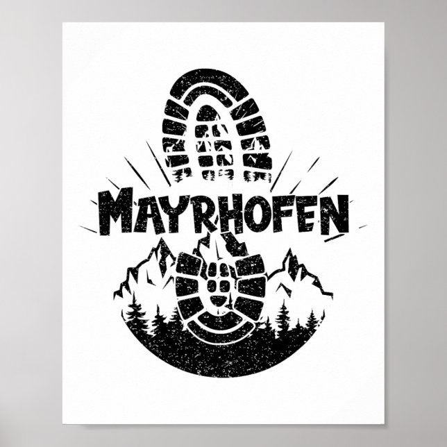 Affiche Hiker Mayrhofen Tyrol Autriche Vacances (Devant)