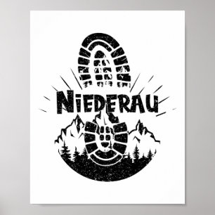 Affiche Hiker Niederau Tyrol Autriche Vacances