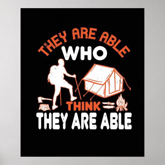 Affiche Hiking - They Are Able Who Think Are Able (Devant)