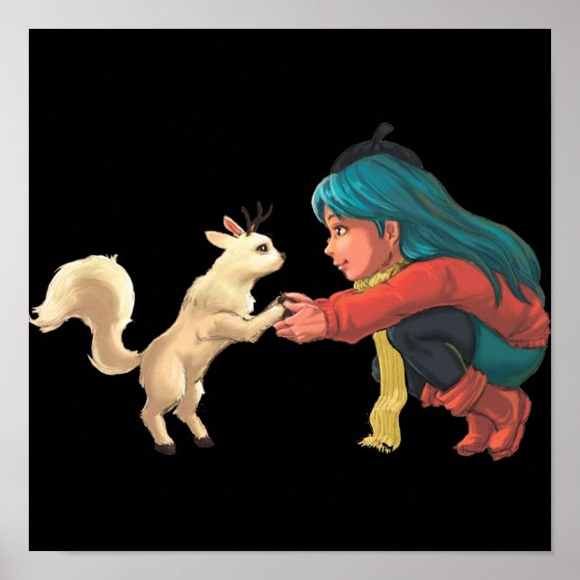 Affiche Hilda Twig est un cadeau mignon avec une touche dé (Devant)