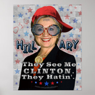 Affiche Hillary Clinton 2016 : Une drôle d'élection présid