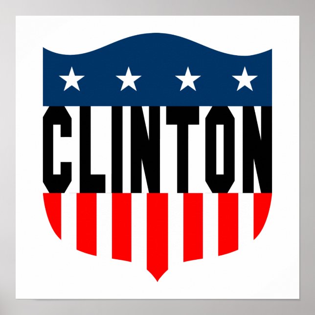 Affiche hillary clinton étoiles et rayures (Devant)
