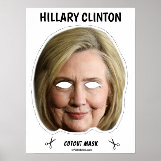 Affiche HILLARY CLINTON Halloween Mask