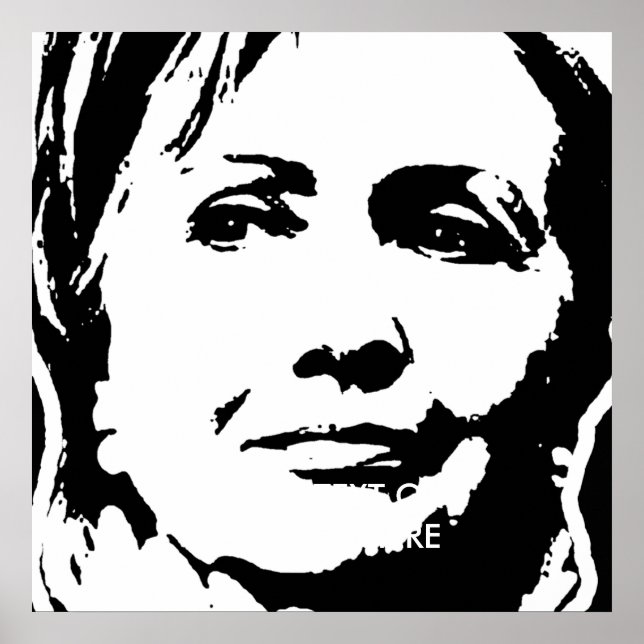 AFFICHE HILLARY CLINTON INK ART (Devant)