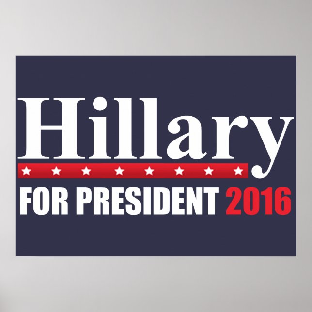 Affiche Hillary Clinton pour le président (Devant)