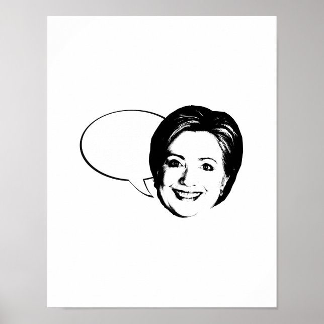 Affiche HILLARY CLINTON TALK BUBBLE -.png (Devant)