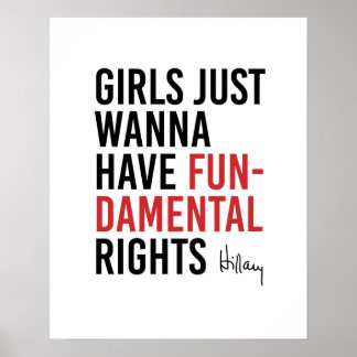 Affiche Hillary - Les Filles Veulent Juste Avoir Des Droit