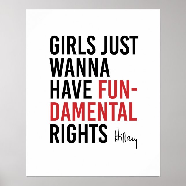 Affiche Hillary - Les Filles Veulent Juste Avoir Des Droit (Devant)