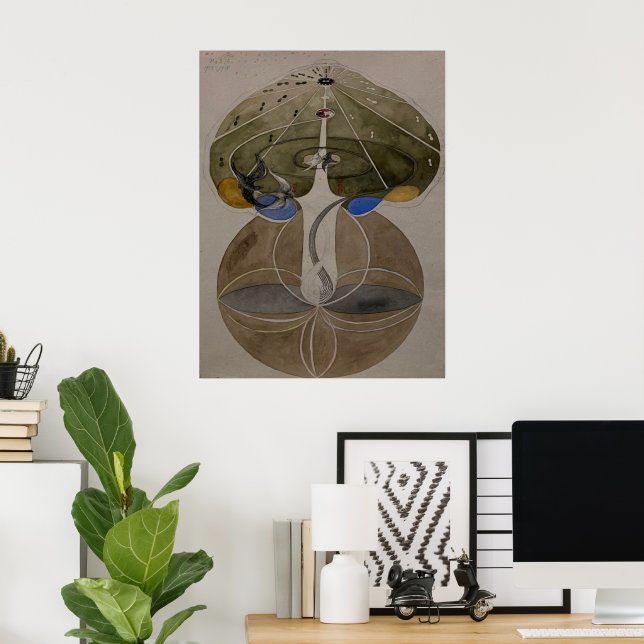 Affiche Hilma Af Klint, Arbre De Connaissances No2 Art Abs (Bureau à domicile)