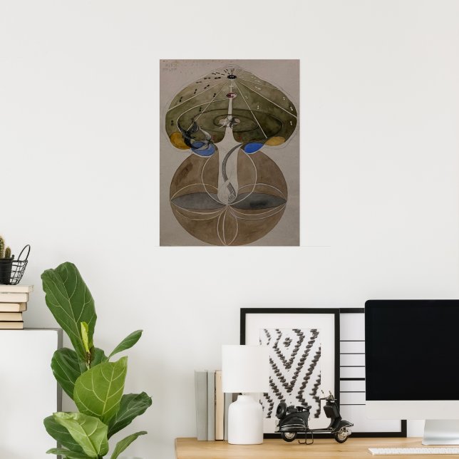 Affiche Hilma Af Klint, Arbre de la connaissance n°2 Art a (Bureau à domicile)