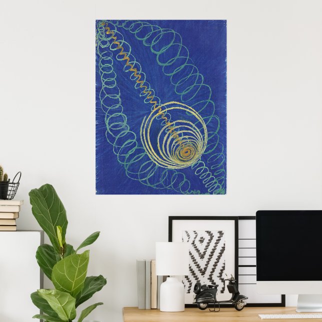Affiche Hilma Af Klint, Chaos Primordial No16 Art Abstrait (Bureau à domicile)