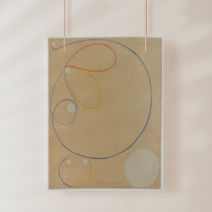 Affiche Hilma Af Klint, Sept Pointes Étoile n°7, Art Abstr