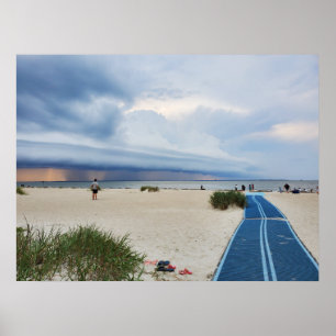 Affiche Hilton Head Island Beach Thunderstorm Boardwalk