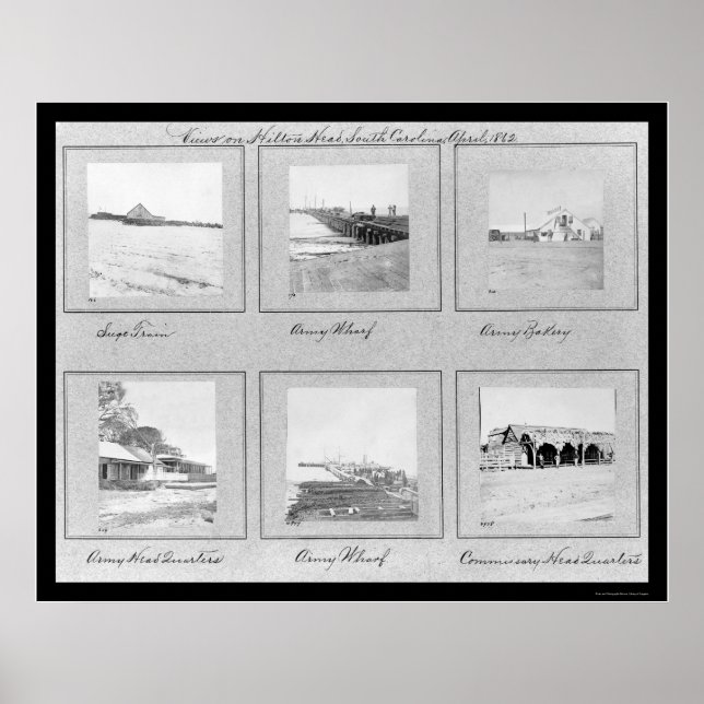 Affiche Hilton Head, SC Photo Vignettes 1862 (Devant)
