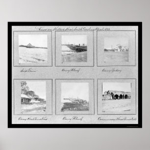 Affiche Hilton Head, vignettes 1862 de photo de Sc