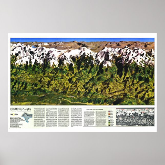 Affiche " Himalaya : 1988 High Panorama Map ... (Devant)