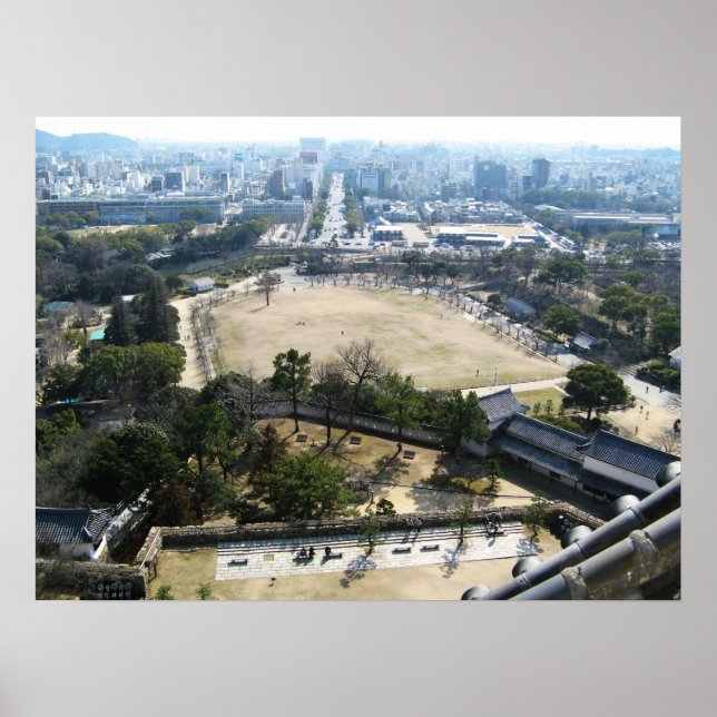 Affiche Himeji, Japon (Vue du château haut) (Devant)