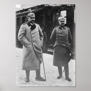 Affiche Hindenburg et Ludendorff
