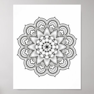 Affiche Hindouisme Bouddhisme Mandala de l'étoile