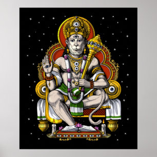 Affiche Hindu God Hanuman