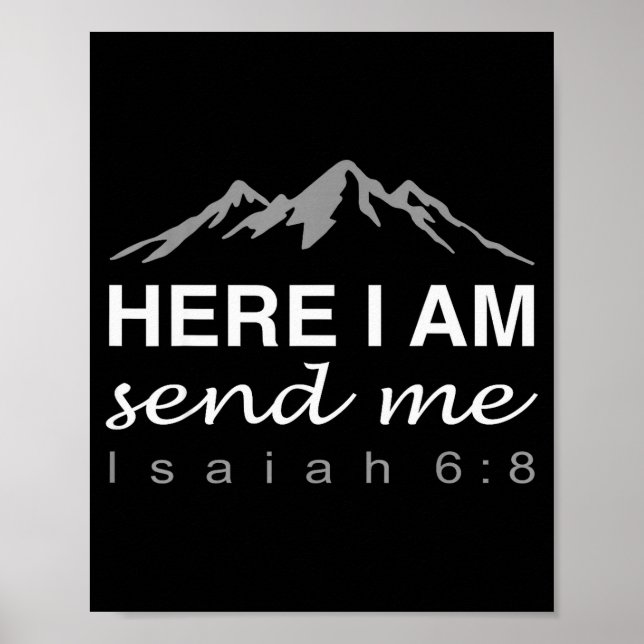 Affiche Hineni Here I Am Send Me Christians Hebrew Words  (Devant)