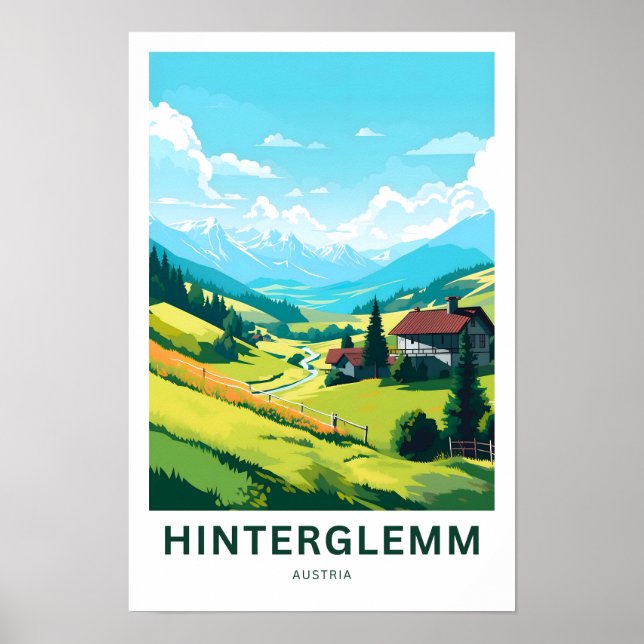 Affiche Hinterglemme Autriche Imprimer (Devant)